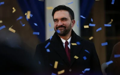 Le maire de New York, Zohran Mamdani, lors de sa cérémonie d'investiture, à New York, le 1er janvier 2026. (AP/Heather Khalifa)