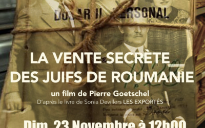 Affiche annonçant l’avant-première du film de Pierre Goetschel, "La vente secrète des Juifs de Roumanie" (Capture d'écran Instagram)