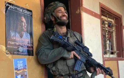 Le rappeur et réserviste Noam Tsuriely à Gaza en décembre 2024. (Autorisation)