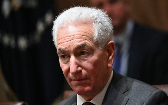 Charles Kushner, dans la salle du Cabinet de la Maison Blanche, à Washington, le 25 mars 2025. (Crédit : Mandel Ngan/AFP)
