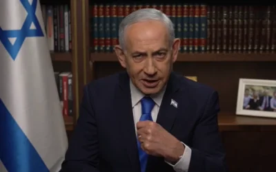 Le Premier ministre Benjamin Netanyahu annonçant les frappes contre l'Iran, le 28 février 2026. (Crédit : Capture d'écran/X)