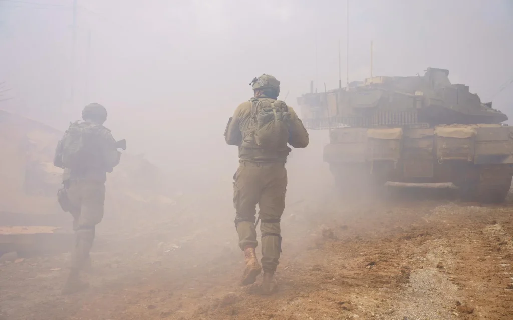 Des soldats de la 769ᵉ brigade "Hiram" de l'armée israélienne en opération dans le sud du Liban, sur une photo diffusée le 29 mars 2026. (Crédit : Armée israélienne)