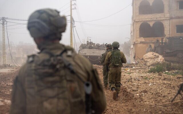 Des soldats de la 91ᵉ division régionale « Galilée » de l’armée israélienne opérant dans le sud du Liban, sur une photo diffusée le 26 mars 2026. (Crédit : Armée israélienne)
