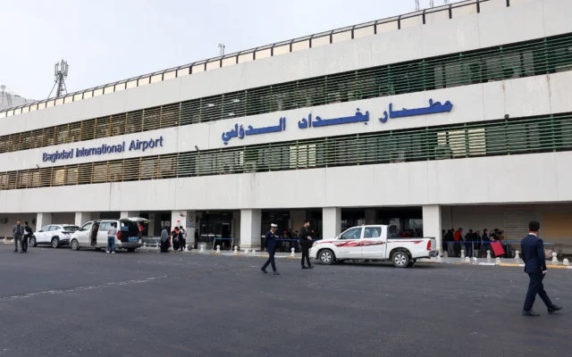 Cette photo montre un terminal de l’aéroport de Bagdad en février. 20 février 2025. (AHMAD AL-RUBAYE / AFP)