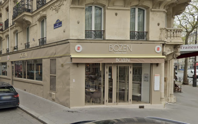 Le restaurant « Bozen Voltaire », à Paris, en avril 2023. (Crédit : capture d’écran Google Maps)