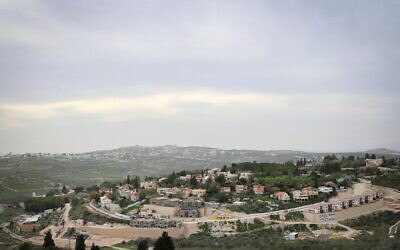 Vue de l'implantation de Kedumim, en Cisjordanie, le 12 février 2026. (Crédit : Nasser Ishtayeh/Flash90)