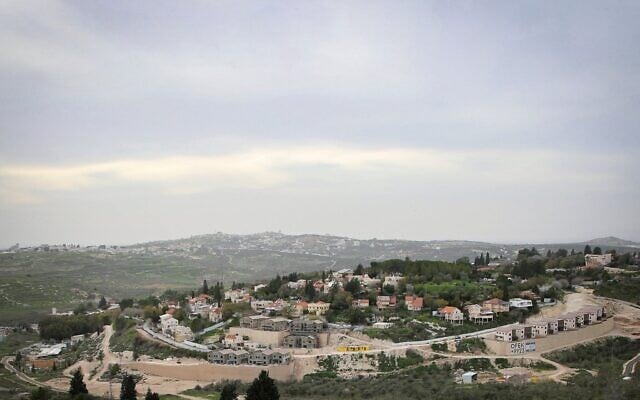 Vue de l'implantation de Kedumim, en Cisjordanie, le 12 février 2026. (Crédit : Nasser Ishtayeh/Flash90)