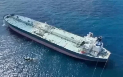 Le pétrolier NISSOS CHRISTIANA a été repéré au large des côtes israéliennes, en Méditerranée, sur le site maritime MarineTraffic, le 22 mars 2026. (Capture d'écran Youtube du pétrolier)