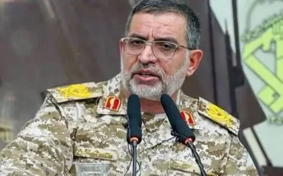 Ali Mohammad Naini, porte-parole du Corps des gardiens de la révolution islamique, sur une photo fournie par les autorités iraniennes. (Capture d'écran)