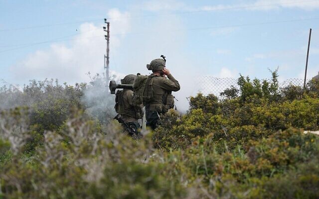 Des soldats de la 146ᵉ division en mission dans le sud du Liban, sur une photo diffusée le 23 avril 2026. (Crédit : Armée israélienne)