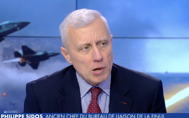 Le général Philippe Sidos (Crédit : capture d'écran YouTube) Le général Philippe Sidos (Crédit : capture d'écran YouTube)