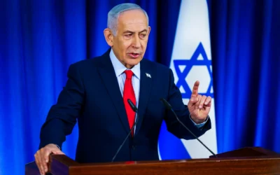Le Premier ministre Benjamin Netanyahu s'exprime lors d'une conférence de presse à Jérusalem, le 19 mars 2026. (Crédit: Shalev Shalom/POOL) Le Premier ministre Benjamin Netanyahu s'exprime lors d'une conférence de presse à Jérusalem, le 19 mars 2026. (Crédit: Shalev Shalom/POOL)