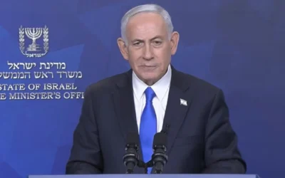 Le Premier ministre Benjamin Netanyahu s’exprime sur la guerre contre l’Iran dans une déclaration vidéo publiée le 11 avril 2026. (Capture d’écran/YouTube)