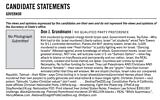 Une déclaration antisémite publiée dans la brochure électorale de Californie, en avril 2026. (Crédit : Capture d'écran)