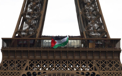 Le drapeau palestinien accroché sur la tour Eiffel à Paris, le 16 mai 2026. (Cature d'écran/X) Le drapeau palestinien accroché sur la tour Eiffel à Paris, le 16 mai 2026. (Cature d'écran/X)