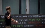 La Bourse de Tel Aviv, le 25 mai 2026. (Crédit : Miriam Alster/FLASH90)