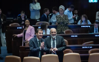 Séance plénière dans l'hémicycle de la Knesset, le 27 mai 2026. (Crédit: : Yonatan Sindel/Flash90)