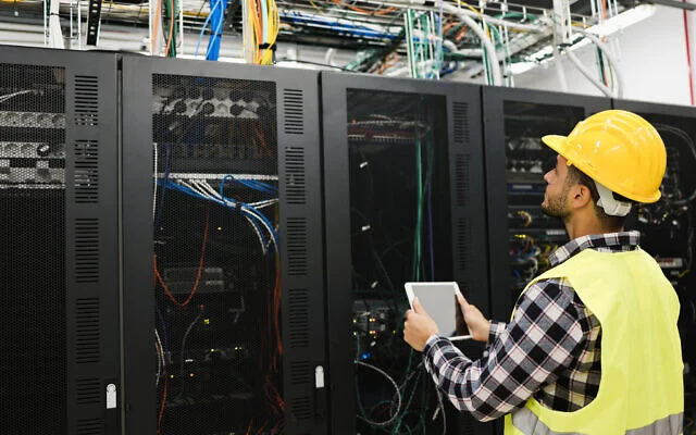 Un technicien travaille sur une tablette dans un centre de données. (iStock/Getty) Un technicien travaille sur une tablette dans un centre de données. (iStock/Getty)