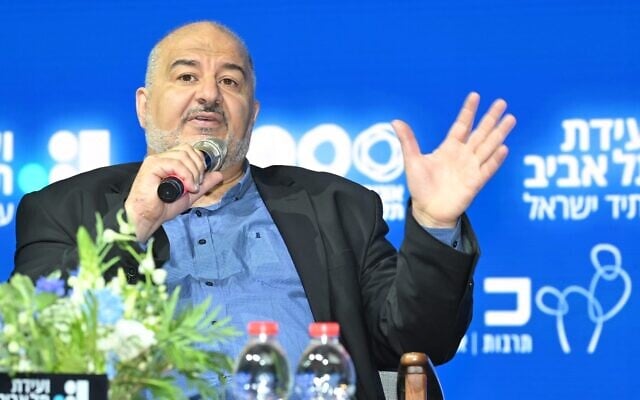 Mansour Abbas, président du Raam, à l’université de Tel Aviv, le 12 mai 2026. (Crédit : Israel Hadari)