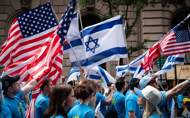 Israel Day on Fifth, à New York, 31 mai 2026. (Luke Tress/Times of Israel) Israel Day on Fifth, à New York, 31 mai 2026. (Luke Tress/Times of Israel)