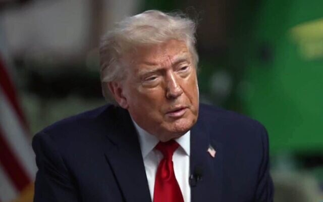 Le président américain Donald Trump lors d’une interview accordée à l’émission « Meet the Press » de NBC, diffusée le 7 juin 2026. (Crédit : Capture d’écran NBC)