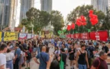 La Semaine du livre hébreu à Sarona, Tel Aviv, en 2025 (Autorisation)