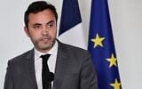 Marc-Antoine Brillant, directeur du Service de vigilance et de protection contre les ingérences numériques étrangères (Viginum), s'exprime lors d'une conférence de presse à Paris, le 11 juin 2026. (Crédit : Stéphane De Sakutin/AFP)