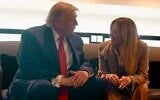 Le président américain Donald Trump s'entretenant avec la Première ministre italienne Giorgia Meloni lors du sommet du G7 à Évian, dans l'est de la France, le 17 juin 2026. (Crédit : Service de presse du Palazzo Chigi/AFP)