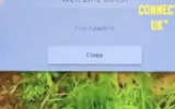 Le message "Free Palestine" découvert par deux clients juifs sur les écrans de leurs télévisions dans un hôtel Travelodge de Londres, le 3 juin 2026. (Capture d'écran X)