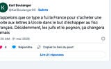 Le message de Karl Boulanger, qui a conduit à son exclusion du Parti socialiste de Belgique. (Crédit : X.com)