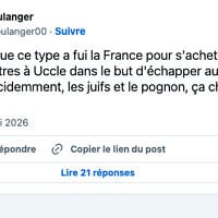 Le message de Karl Boulanger, qui a conduit à son exclusion du Parti socialiste de Belgique. (Crédit : X.com)