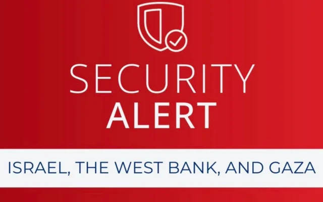 Une alerte de sécurité diffusée sur X par l'ambassade des États-Unis à Jérusalem, le 4 juin 2026. Une alerte de sécurité diffusée sur X par l'ambassade des États-Unis à Jérusalem, le 4 juin 2026.