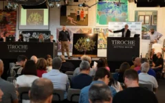 Amitai Hazan, PDG de la maison de ventes Tiroche, lors de la vente aux enchères d'œuvres d'art israéliennes en 2025 (Avec l'autorisation de Tiroche)