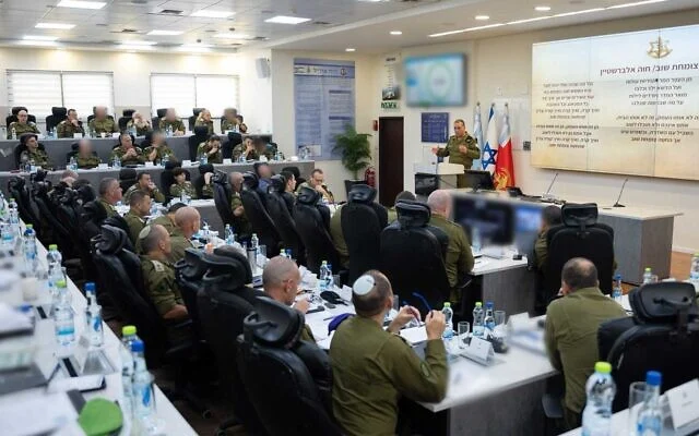 Le chef d'État-major de l'armée israélienne, le général Eyal Zamir, lors d'une évaluation stratégique, le 29 juin 2026. (Armée israélienne)