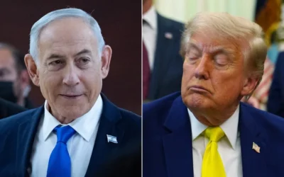 À gauche : le Premier ministre Benjamin Netanyahu à la Knesset, à Jérusalem, le 3 juin 2026. (Yonatan Sindel/Flash90) ; À droite : le président américain Donald Trump dans le Bureau ovale de la Maison Blanche, à Washington, le 4 juin 2026. (Photo AP/Julia Demaree Nikhinson)
