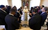 Une délégation de responsables religieux de Chicago a rencontré le pape Léon XIV le 28 mai 2026. (Autorisation : Simone Risoluti/Vatican Media)