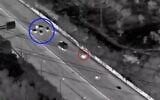 Un motard arrêté par la police pour avoir roulé trois fois plus vite que la limite autorisée sur une autoroute du nord d'Israël, en juin 2026. (Crédit : Capture d'écran/Police israélienne)