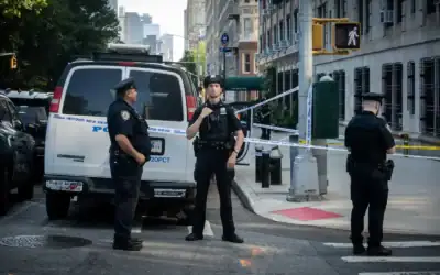 Les lieux d’une agression au tournevis dans l’Upper West Side de Manhattan, à New York, le 23 juillet 2026. (Crédit : Luke Tress/Times of Israel) Les lieux d’une agression au tournevis dans l’Upper West Side de Manhattan, à New York, le 23 juillet 2026. (Crédit : Luke Tress/Times of Israel)