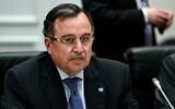 Le ministre égyptien des Affaires étrangères, Nabil Fahmy, participe à la réunion ministérielle entre l'Union européenne et la Ligue des États arabes à Athènes, le 11 juin 2014. (Crédit : Louisa Gouliamaki / AFP)