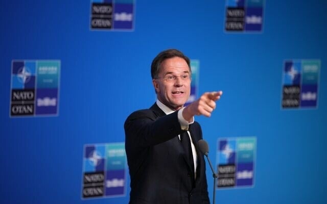 Le secrétaire général de l'OTAN, Mark Rutte, à son arrivée au sommet de l'OTAN, à Ankara, en Turquie, le 8 juillet 2026. (Crédit : Emrah Gurel/AP)