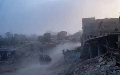 Un véhicule tout terrain de l'armée israélienne circulant dans le sud du Liban, le 7 juillet 2026. (Crédit : Emanuel Fabian/Times of Israel) Un véhicule tout terrain de l'armée israélienne circulant dans le sud du Liban, le 7 juillet 2026. (Crédit : Emanuel Fabian/Times of Israel)