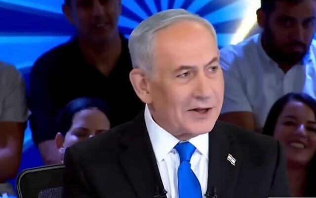 Le Premier ministre Benjamin Netanyahu interviewé dans l'émission « The Patriots » diffusée sur la Quatorzième chaîne le 30 juin 2026. (Crédit : Capture d'écran/YouTube)