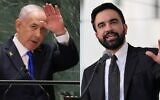 Montage photo de gauche à droite : Le Premier ministre Benjamin Netanyahu saluant les applaudissements du public après son discours lors de la 79ᵉ session de l'Assemblée générale des Nations unies, le 27 septembre 2024 ; le maire Zohran Mamdani prenant la parole lors d'un rassemblement syndical sur Park Avenue, à New York, le 15 avril 2026. (Crédits: Richard Drew/ AP Photo ; Seth Wenig/AP Photo)