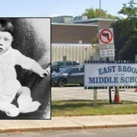 Le collège East Brook à Paramus, dans le New Jersey, a rappelé les albums de fin d'année contenant une image d'Adolf Hitler bébé. (Google Streetview/Bettmann/Getty Images Contributor via la JTA)
