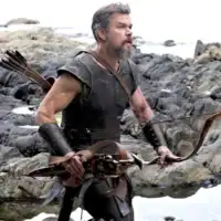 Matt Damon dans le rôle d'Ulysse, dans l'adaptation cinématographique de Christopher Nolan de « L'Odyssée » d'Homère. (Melinda Sue Gordon/Universal Pictures via la JTA)