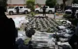 Des armes destinées au Hezbollah au Liban et saisies par les autorités syriennes, le 16 juillet 2026. (Crédit: SANA)