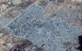 Image satellite des dégâts causés à Rafah, dans le sud de la bande de Gaza, le 10 octobre 2025. (Crédit : Image satellite ©2025 Vantor/AFP)