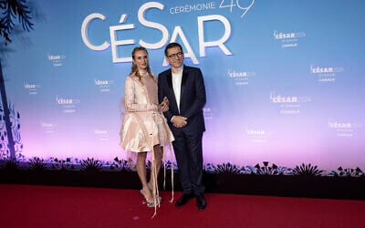 Diane Kruger et Dany Boon, lors de la 49e cérémonie des César, à Paris, le 23 février 2024. (Crédit : Aurelien Morissard/AP) Diane Kruger et Dany Boon, lors de la 49e cérémonie des César, à Paris, le 23 février 2024. (Crédit : Aurelien Morissard/AP)