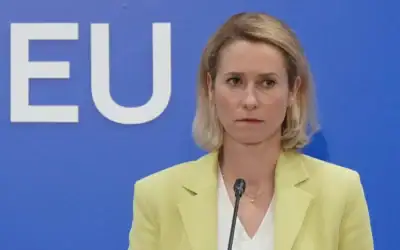 La cheffe de la diplomatie de l’Union européenne, Kaja Kallas, s’adresse aux médias lors d’une réunion informelle de l’UE consacrée à la défense, à Nicosie, à Chypre, le 8 juin 2026. (Crédit : Petros Karadjias/AP)