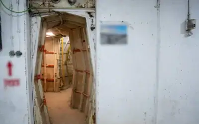 À l'intérieur des bunkers d'un poste militaire fortifié à la frontière entre la Jordanie et la Cisjordanie, le 27 juillet 2026. (Crédit : Emanuel Fabian/Times of Israel) À l'intérieur des bunkers d'un poste militaire fortifié à la frontière entre la Jordanie et la Cisjordanie, le 27 juillet 2026. (Crédit : Emanuel Fabian/Times of Israel)